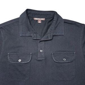 Michael Kors Polo Shirt Men’s XL Black Double Pockets Designer Preppy